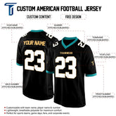 Custom Black White-Gold Authentic Football Jersey